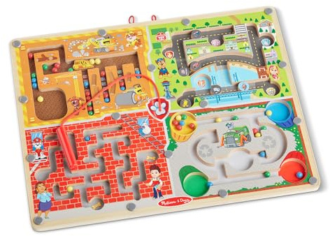 Melissa & Doug Paw Patrol Magnetische Labyrinth-Tafel aus Holz, 4-in-1