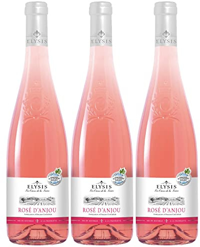 Loire Proprietés Rose d'Anjou AOC Demi-Sec Elysis Roséwein rosé halbtrocken Frankreich inkl. FeinWert E-Book (3 x 0.75 l)