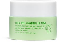 W7 Sweet Dreams Overnight Green Apple Lip Mask - Vitamin E, Aloe Vera and Grape Seed Oil - For Hydrated, Full Looking & Irresistible Lips, 12 g (Pack of 1)