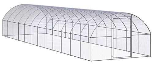 LAPOOH Outdoor-Hühnerstall, Kaninchenstall, Legenester Für Hühner, Hühnerhaus, 3x12x2 m Verzinkter Stahl -at