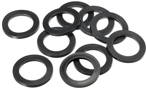 PATIKIL M32 Gummi Flache Unterlegscheiben 40 Packung 32mm ID 45mm AD 4mm Dick Dichtring Dichtungsringe Beilagscheiben für Wasserhahn Rohre Wasser Schlauch Befestiger Bolzen Schwarz