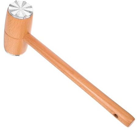 FUNOMOCYA Dual-Sided Meat Mallet for Cooking Meat Tenderizer Hammer Wood Kitchen Mallet