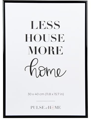 Bilderrahmen Alu 30x40 cm in Schwarz - Dünner Rahmen Ideal für Fotos, Poster, Kinderzeichnungen & Kunst - Dekoration für Kinderzimmer & Wohnbereich — Ästhetischer Blickfang für dein Heim