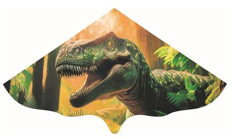 Günther Flugspiele 1112 - Einleiner-Drachen T-Rex, ca. 115 x 63 cm, Kinderdrachen aus robuster PE-Folie, für Kinder ab 4 Jahren, inkl. Griff und Drachenschnur