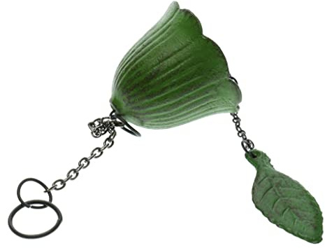 Carillon éolien japonais en furine – Cloche en fonte pour décoration de jardin extérieur, carillon éolien Feng Shui avec son de sonnerie agréable pour la maison ou le jardin – Vert