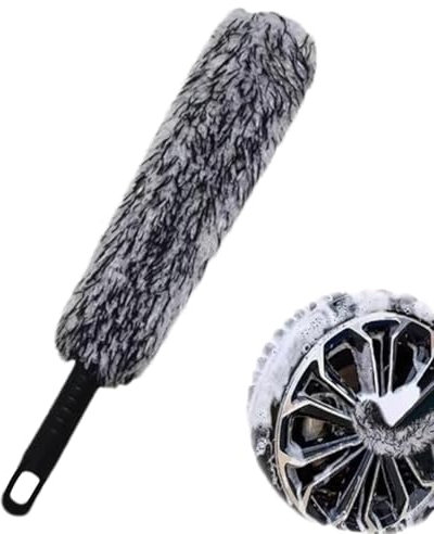 Pzuryhg Cepillo para Llantas, Cepillo para Llantas de aleación, Cepillo para Llantas de automóvil, Cepillo para Llantas de Microfibra para una Limpieza y sin rayones en lo Profundo de la Base de