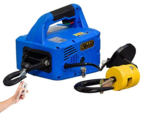 Cabrestante Eléctrico De 1100 Lb/500 Kg, Polipasto Eléctrico Portátil 3 En 1 Con Control Remoto Inalámbrico Y Con Cable, Cabrestante Portátil De Motor De 1500 W,Blue