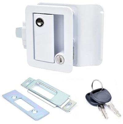 Serratura per porta camper serratura antifurto rimorchio interno esterno camion serrature con chiave auto camper accessorio bianco