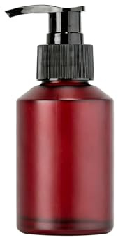 200ML/6.7oz Frosted Glass Pump Bottles Cosmetic Dispenser with Black Pump Head Cream Lotion Sample Packing Storage Container Vial for Emulsion Essence Portable Travel Bottle(Wine Red)
