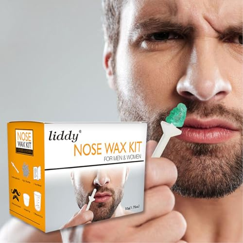 Nasenwachs für Männer und Frauen Nasenhaarentfernungs Kit,Nasenhaar Wachs Set, Schnell Einfache Schmerzfrei Nasen Wax Set Warmwachs Entfernen von Nasenhaaren