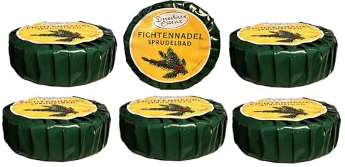6er Pack Dresdner Essenz Sprudelbad Mobilität Fichtennadel Traditionell natürliche ätherische Öle, 6x 80g