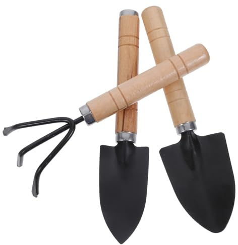 PLAFOPE Mini Gartenwerkzeug Set Ergonomische Handkelle Harke und für Sukkulenten Leichtes Tragbares Gartengerät Komfortabler Griff Vielseitig Einsetzbar zum Pflanzen und Pflegen von