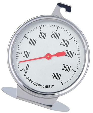 TOPINCN Thermomètre de Four à Cadran Debout, Acier Inoxydable, Gros Calibre, Fournitures de Cuisson de Cuisine, Matériau