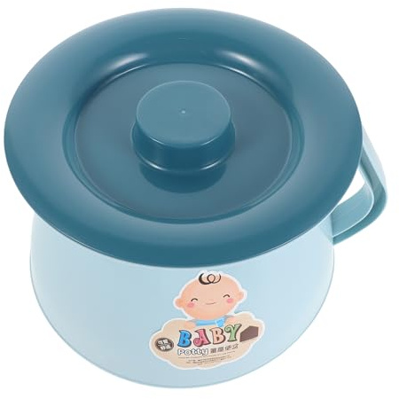 Camping Nachttopf mit Deckel, Pp, Blau, Tragbar für Kinder Einschulung Deko | Pp Material, Leicht zu Reinigen, für Camping und Kleinkind Training, mit Deckel, Kompakt