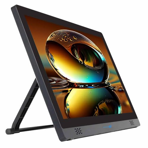 SIMPLETEK - Monitor Touch 22 Full HD IPS 10 Tocchi HDMI VGA DVI | Altoparlanti Integrati | Base inclusa