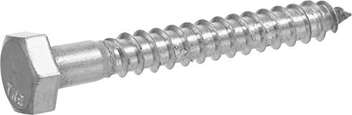 Hillman 10 Pcs Hex Head Lag Screws (1/2 x 8) | Hex Drive Wood Lag Bolts for Structural Wood Connections | 18-8 Stainless Steel Fasteners for Decks, Framing, Retaining Walls & Outdoor Projects