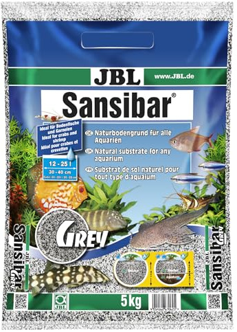 JBL Golvbotten grå för söt- och havsvatten akvarier, Zanzibar Grey 5 kg, 67062