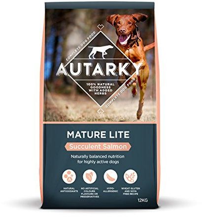 Autarky Hypoallergenic Mature Lite Succulent Salmon Dry Dog Food for Senior Dogs, 12 kg