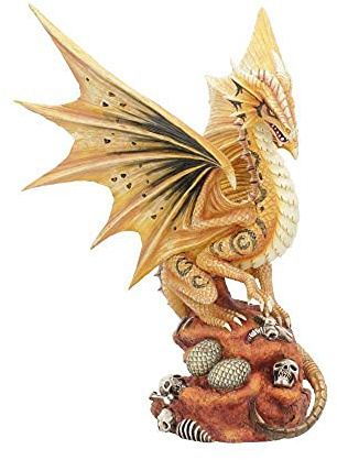 Nemesis Now - Statuetta per adulti, motivo: drago del deserto, 24,5 cm, in resina, giallo, taglia unica