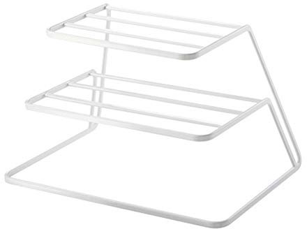 Frame 3 Eck-Schrankeinsatz Eck Regal Für Küchenschrank Oder Arbeitsfläche Geschirrablage 3-Etagen Schwarz 26x19x16cm,White