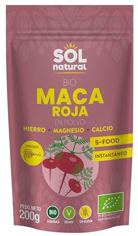 Sol Natural ROTE MACA IN Bio-Pulver 200 g, Nicht anwendbar