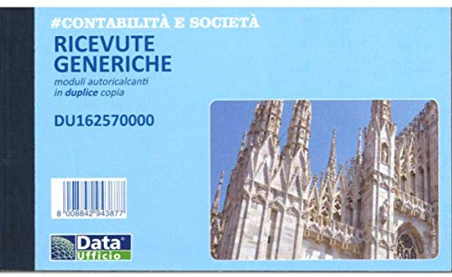 Blocchi ricevute generiche Data Ufficio Bianco rigato perforato 16,8 x 16,8 cm carta