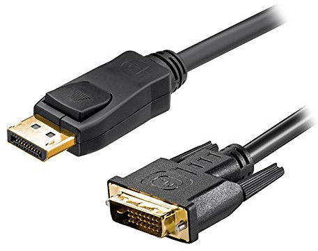 Bolwins M43S DisplayPort auf DVI 24+1 Adapter Kabel, 1,8m, Vergoldete Stecker, 1080P HD für Laptop und PC