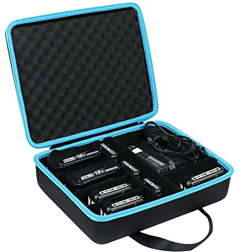 Khanka Hard Case for 12V,18V,40V Batteries & Charger | Compatible with 12V,18V,40V Batteries & Charger;Hard Case for Storage,Case Only