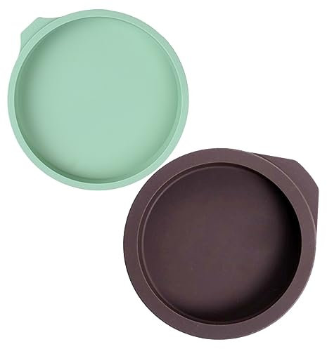 LIFKOME 4pezzi Stampo Per Torte Silicone Antiaderente Da Forma Rotonda Per Dolci Biscotti e Cioccolato Colori Casual Utile Per Cucina e Professionale
