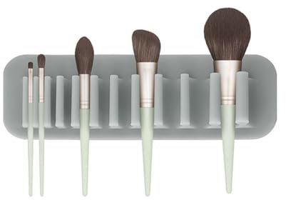 jebyltd Make Up Pinsel Organizer Nicht Stanzender Pinsel Trockenständer Silikon Kosmetikpinsel Aufbewahrungshalter Für Fliesen Badezimmer Wand Make Up Pinsel Organizer