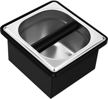 TEMPNAP Caja De Café Espresso De Acero Inoxidable Con Base Antideslizante y Reducción De Ruido Capacidad Para Residuos De Café Diseño Desmontable Para Fácil Limpieza