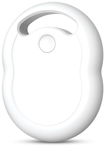 Air Tags-1 Pack, Key Finder Works with Apple Find My(iOS only), Replaceable Battery, Apple Tag, Bluetooth Locator for Luggage, Cars, Bags, [Apple MFI Certified] Black-1 White