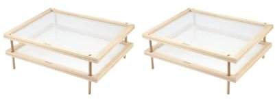 2 Set Pasta Drying Rack Double Layer Fresh Food Dryer Countertop Vegetable Shelf Noodle Making Storage Tray Household Restaurant Double Layers