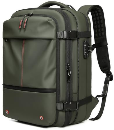 Yanmis Vakuum-Rucksack, 25-30-60L Erweiterbarer Vacpack-Rucksack-Vakuumkompressionssack, Raumsparetaschen für Reisecamping, Trockene Nasstrennung (OD grün)