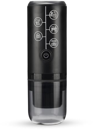 ZwaitL Dispositivo espresso con operazioni facili e controllo della temperatura Macchina da caffè elettrica portatile Texture per la macchina da caffè domestica