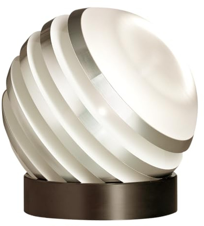 Tecnolumen Bulo Tischleuchte aus Aluminium, Glas satiniert und Acryl in der Farbe Grau und Weiß, EEK A+, Abmessungen: 16x16 cm, TLON11 W