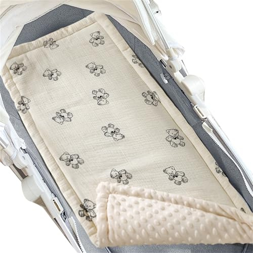 Cuscino per passeggini, materasso a doppia faccia per bambini, per seggiolini per passeggino, traspirante, con motivo stampato