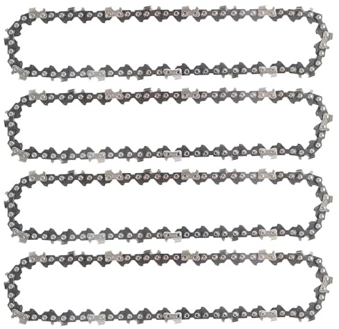 Pack de 4 cadenas para motosierra 6 pulgadas, 37 eslabones de arrastre – Repuesto de cadena para mini motosierra eléctrica portátil, poda de ramas, corte de madera, bricolaje, jardinería