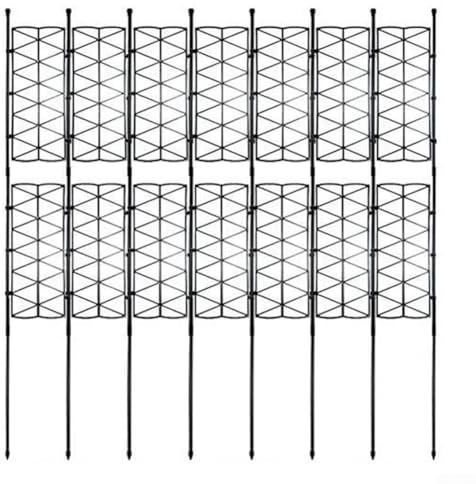 Marco de enrejado de plástico y metal con material de polipropileno para plantas de jardín, estructura de soporte plegable para tomates, pepinos y vides, uso en interiores y exteriores (E)