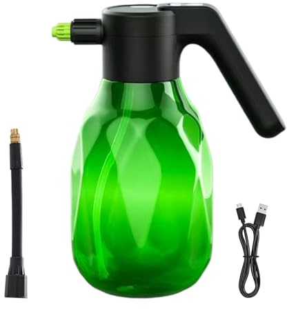 Elektrisk sprayflaska, 2 L bärbart rengöringsverktyg för trädgårdsskötsel och gräsmatta, bärbar elektrisk sprayflaska för gårdsgräs bilrengöring, uppladdningsbar spruta för blommor och grönsaker