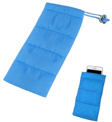 HUVZOR Funda térmica para teléfono móvil, universal, funda de plumón, regalos para smartphones, teléfono móvil de invierno, para iPhone 14, 13, 12Plus X, Samsung Galaxy (azul)
