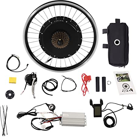 EUAIIPull E-cykel konverteringssats 36 V 500 W elcykel bakhjul motor konverteringssats 33–35 km/h LCD-cykel eftermonteringssats för 20-tums cyklar