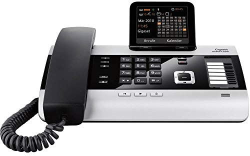 Gigaset DX600A ISDN-/DECT Telefon (mit 3 Anrufbeantwortern - Schnurtelefon mit großem Display) titanium
