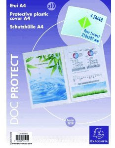 Exacompta 2 x Ausweishüllen A4 doppelt 300my VE=10 Stück