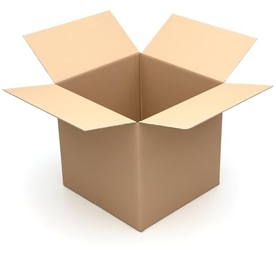 KK Verpackungen Versandkartons 600 x 600 x 600 mm Braun 2-wellig (Innenmaß 586 x 583 x 574 mm) | 5 Stück, Faltkartons Kartons für Versand als DHL Paket Hermes Paketklasse L DPD GLS Paketklasse XL