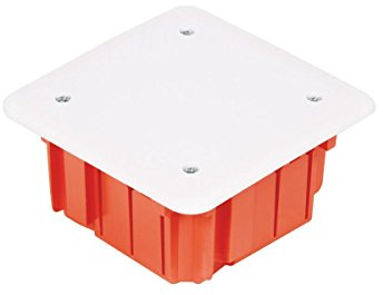 Unterputz Abzweigkasten 105x105x50 Abzweigdose, UP Gehäuse mit weißem Deckel