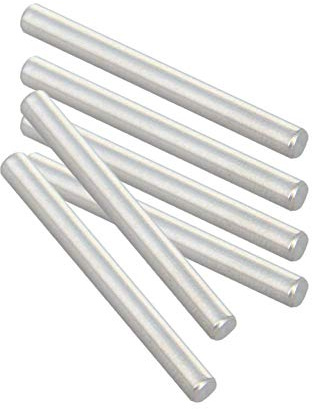 MroMax 50 tasselli da 3 x 30 mm, in acciaio inox 304, per letto a castello, tasselli per mensole e mensole, color argento