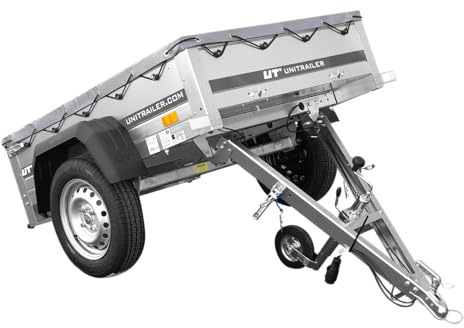 Kleinanhänger für Pkw Garden Trailer 150 Kipp 150x106 cm 750 kg [mit Flachplane, Planenträgern, Stützrad]