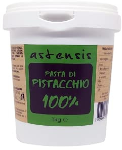 Astensis Pasta 100% di Pistacchio 1000g - Crema di Pistacchio Ottenuta per Raffinazione a Pietra di Pistacchi Scelti, Senza l'Aggiunta di Prodotti Estranei ai Pistacchi Stessi - 1 Kg