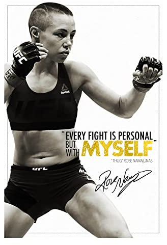 Rose Namajunas 'Thug Rose' Zitat – Myself | Fotodruckposter | vorsigniert | Pro Glanzpapier | Größe: A4 (21 x 29,7 cm)